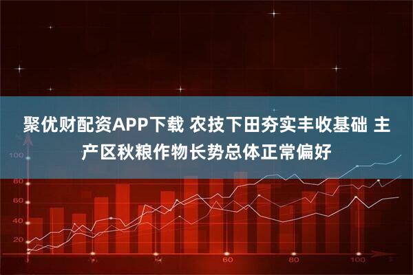 聚优财配资APP下载 农技下田夯实丰收基础 主产区秋粮作物长势总体正常偏好