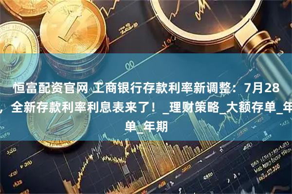 恒富配资官网 工商银行存款利率新调整：7月28日，全新存款利率利息表来了！_理财策略_大额存单_年期